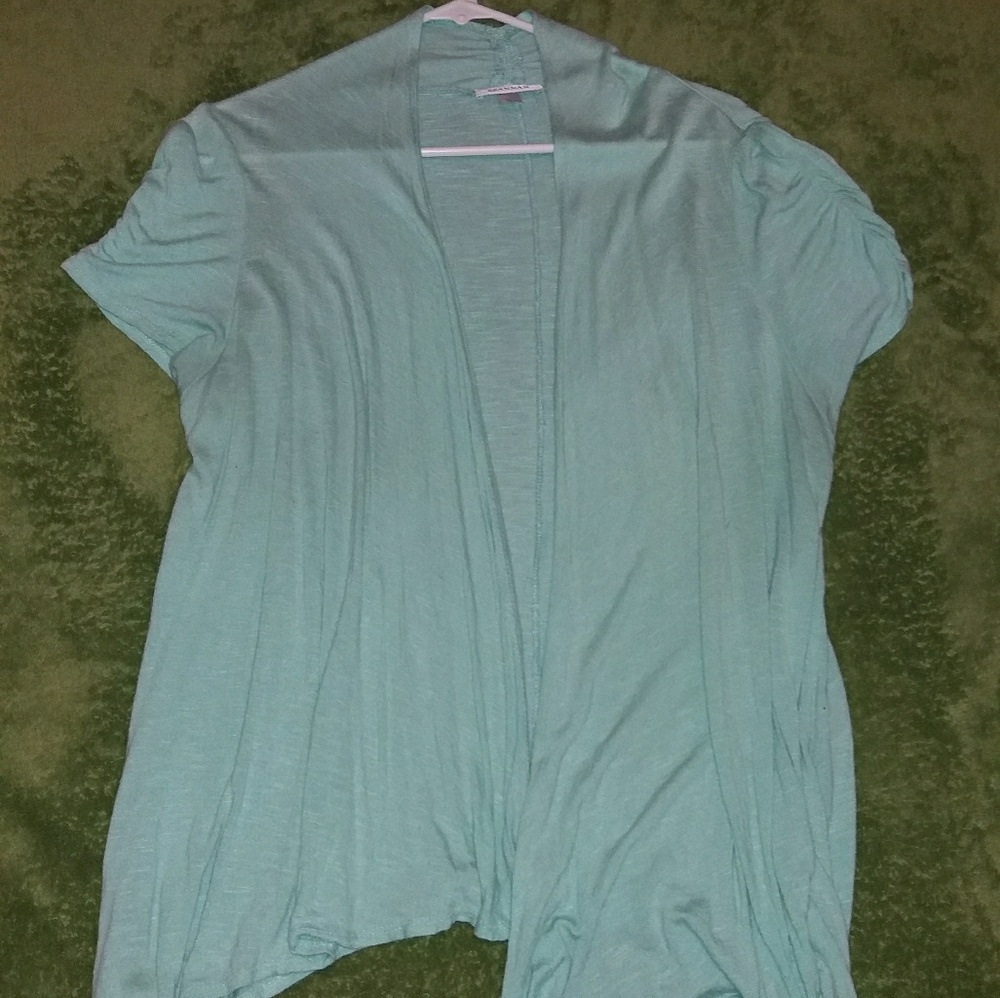 Brannan Mint Short Sleeve Cardigan